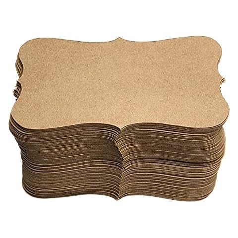 PPAPPAPPIYO Kraft Paper Blank index cards Business Cards (100) Paper 3.54inx1.96in K04- Blank Cover