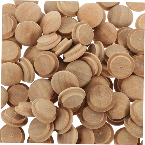 WHAMVOX 100pcs Furniture Plugs Reusable Furniture Hole Plug Locking Hole Plugs Replacement Hole Plug Nail Cabinet Button Small Hole Plug Covers Hole Caps Button Plugs Shelf Wood for Holes
