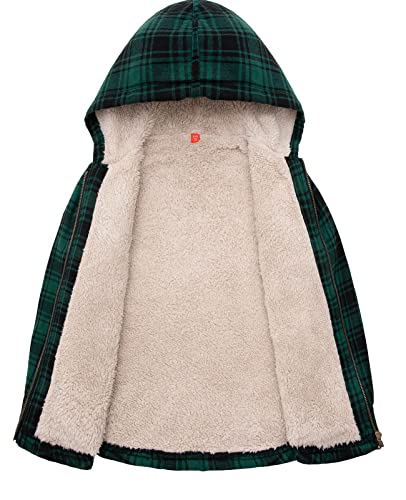 Image of ZENTHACE Boys Sherpa Fleece Lined Flannel Jacket