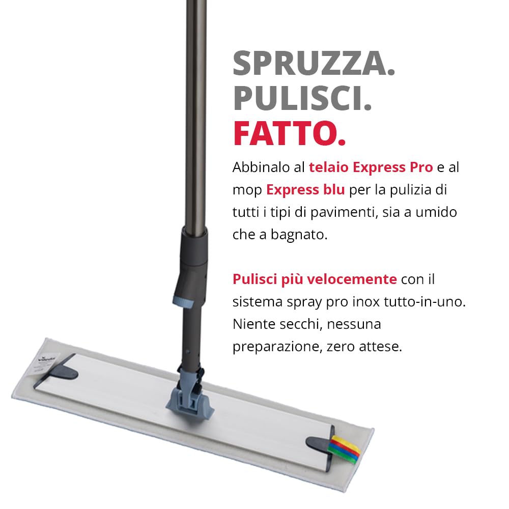 Vileda Professional,SprayPro Inox Kit Lavapavimenti a spruzzo,Con accessori