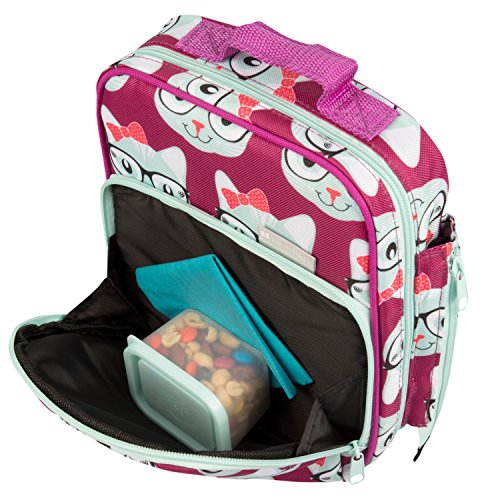 Bentology Insulated Lunch Box W Snack Pocket And Water Bottle Holder - Boys Girls And Kid's Lunchbox Tote Keeps Food Hotter Or Colder Longer - Bag Fits Most Bento Boxes And Containers #TOP3
