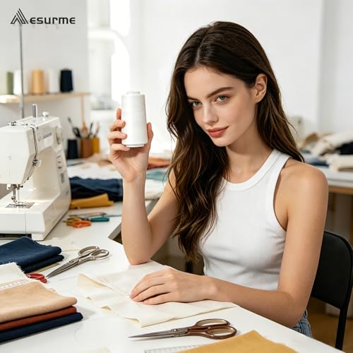 Set de Hilos para Coser Negro y Blanco 4 Conos 3000 Yardas miniatura 4