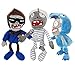 TavasHome Plants vs Zombies Plush Toy Set Pack of 3 pcs, 30cm/12'' Bandit Zombie , 25cm/10'' Egg Pusher Imp , 30cm/12'' Mummy Zombie , Stuffed Plush Gift