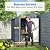 Yardenaler 4x6 FT Metal Outdoor Lean to Storage Shed, Garden Tool Shed Kit with Door & Lock, Waterproof Patio Utility Tool Shed for Backyard and Garden, Gray