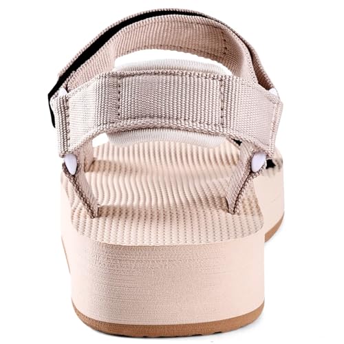 Image of WateLves Womens-Sport-Sandals Hiking Sandals with-Arch-Support Webbing-Outdoor-Beach-Water-Sandals for Travel-Walking-Trekking-Camping
