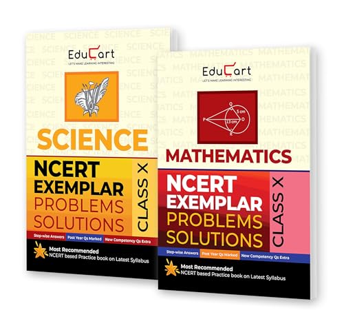 Educart NCERT Exemplar Class 10 Science & Mathematics 2026 Proble...