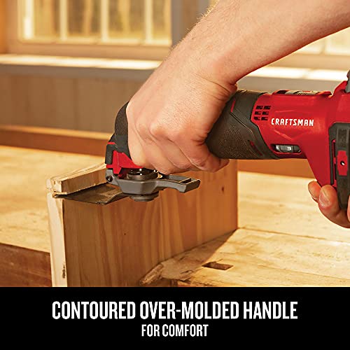 Image of CRAFTSMAN V20 Cordless Oscillating Tool Kit Multi-Tool with Blades, Sand Paper, Battery and Charger Included (CMCE501D1)