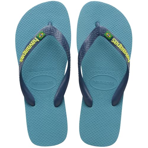 Havaianas Brasil Logo, Chanclas Unisex Adulto, Azul (Nautical Blue), 41/42 EU Cover