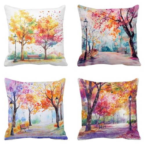 Housse coussin 35x35cm imperméable en lin avec fermeture éclair invisible
