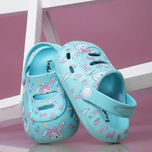 Image of Liberty Lucy&Luke SANDWALK Kids Clogs for Boys & Girls | Lightweight Slip-On Clogs - Beige & Blue | Durable & Soft EVA Sole | Comfortable & Breathable Sandals for Walking - Cushioned Footbed