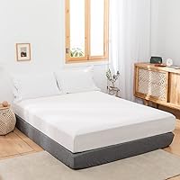 Vista 77 de Simple&Opulence Linen Fitted Sheet (1 Piece) - 14 Inch Deep Pocket Mattress Cover Natural Flax Cotton Blended Soft Breathable Bedding - Linen, Full