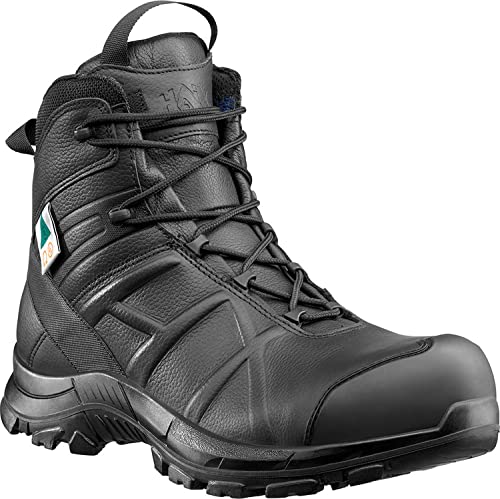 Haix Black Eagle Safety 55 Mid, Side-Zip, Mens Boots, Black,