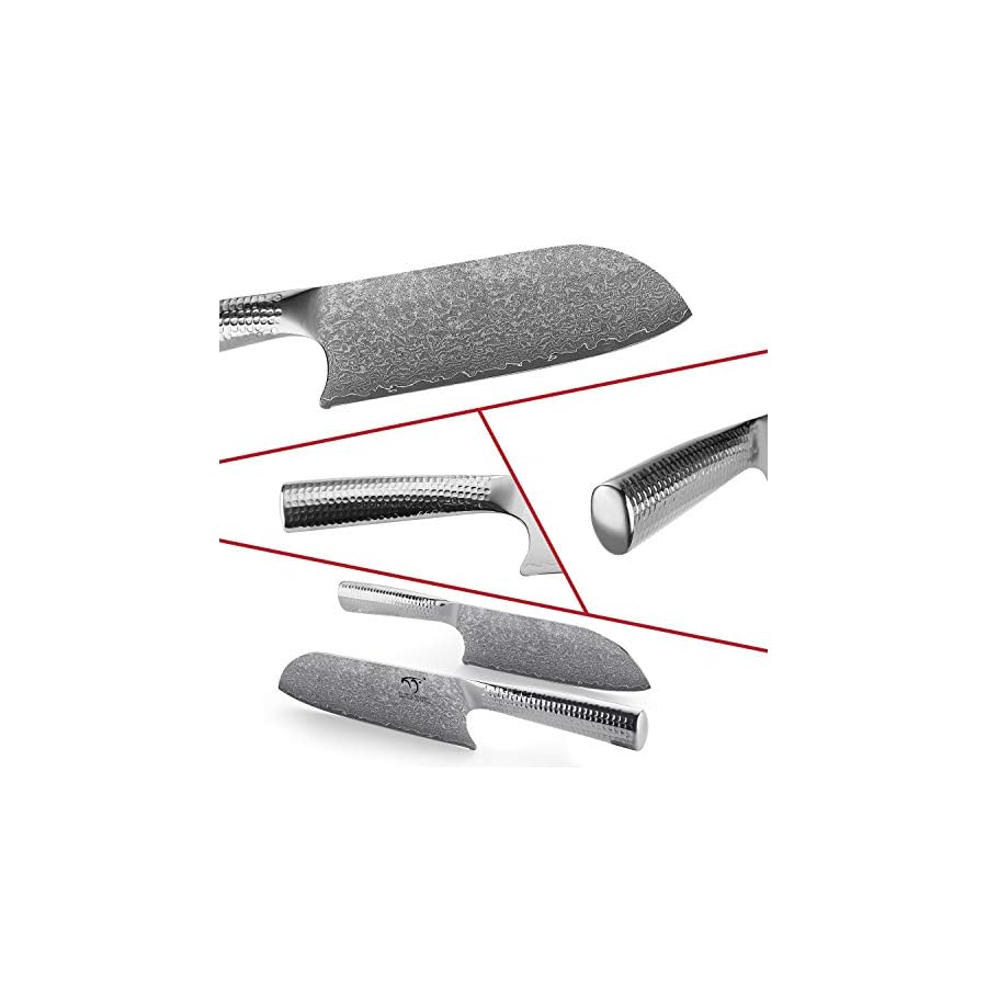 4-Pieces-Damascus-Kitchen-Knife-Set-with-Block-8-Chef-Knife-7-Santoku-Knife-35-Paring-Knife-3-Slots-Natural-Wood-Block-67-Layer-Handmade-Damascus-VG10-Steel-Core-Hammered-Ergonomic-Handle 4 Pieces Damascus Kitchen Knife Set with Block, 8” Chef Knife, 7” Santoku Knife, 3.5” Paring Knife, 3 Slots Natural Wood Block, 67 Layer Handmade Damascus VG10 Steel Core, Hammered Ergonomic Handle