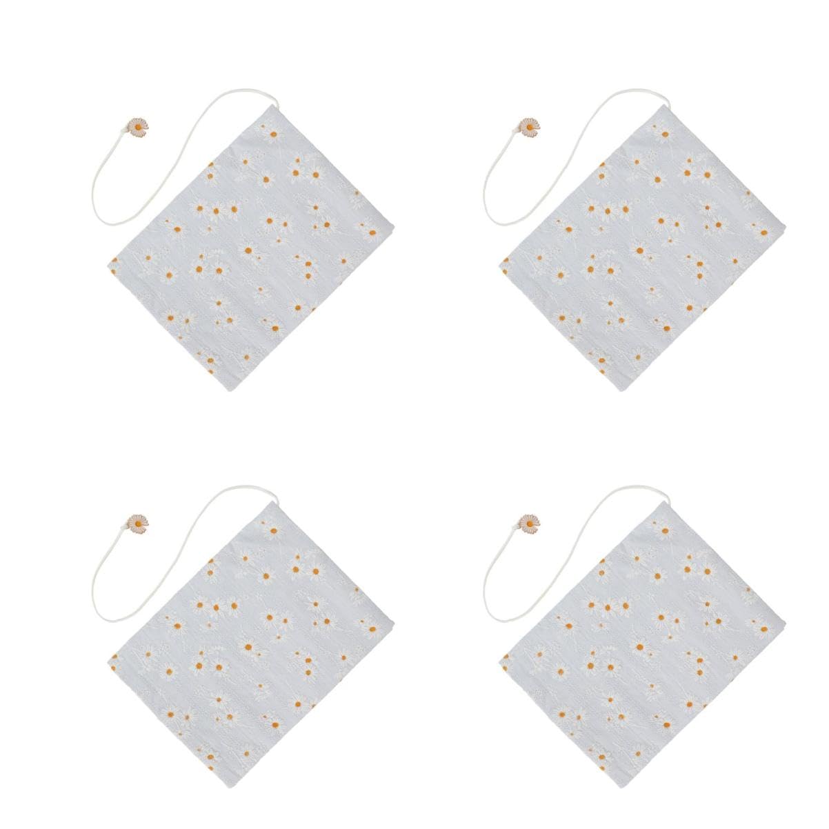 HOMSFOU 4 Pezzi Copertina Decorativa per Libri Protezione Riutilizzabile per Quaderni e Libri Scolastici Design per Aspetto Accattivante e Resistente All Usura Colore Blu con Margherita