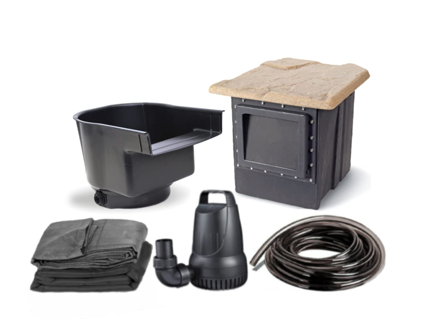Buy Custom Pro 11x11 Foot DIY Pond KIT with 3300 GPH Pump, Filter