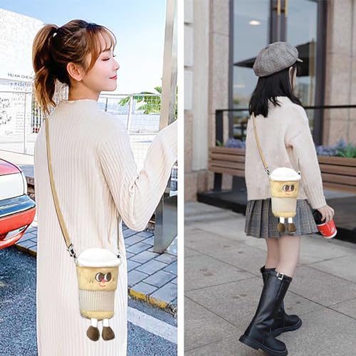 Cute Plush Girls Crossbody Bag for kids Cartoon Women Shoulder bag Plush Purses Kawaii Novelty Wallets Messenger Bag Gift for girls kids teens Removable strap3