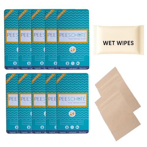 Image of (Medi) Jumbo Family pack | Unisex Pocket Sized Disposable Urine Bags | Solidifies Urine Instantly For Bedridden People | Combo kit with waste bags and wet wipes (Pack of 100 Bags) | Outdoor Toilet Needs | Convenient & Hygienic | Each Usable Upto 4 Times | As seen on Shark Tank India