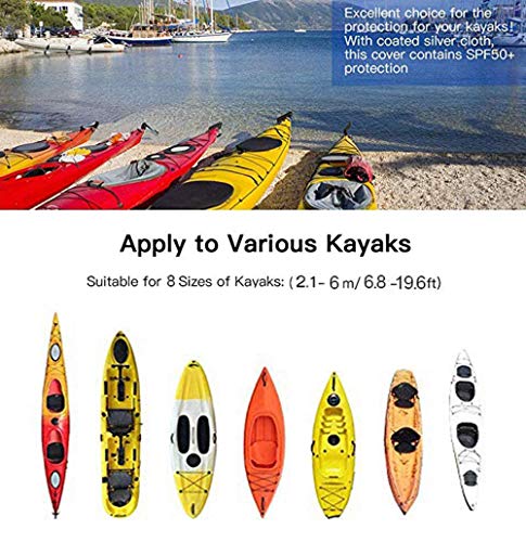 Housse de canoë kayak bâche de protection imperméable 3,6m à 4m - 7