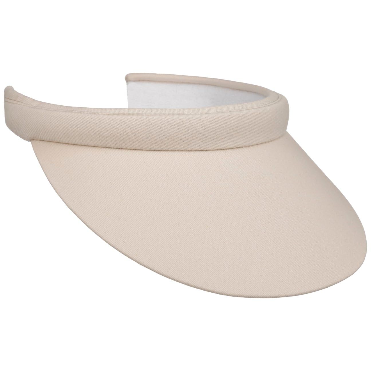 Lipodo Women's Beige Visor Plain-Coloured Cotton Sun Visor With Towelling Band Summer