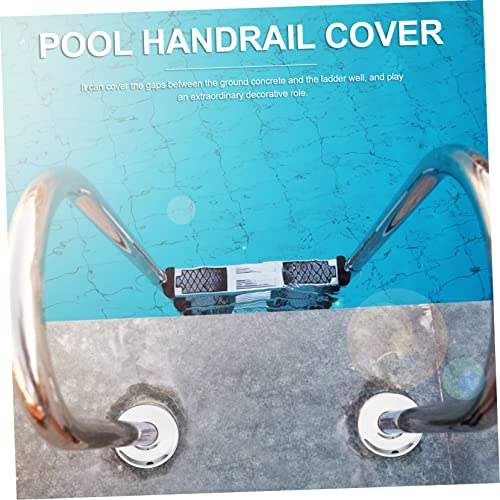 Placas de cubierta para escalera de piscina de acero inoxidable 2 piezas miniatura 4