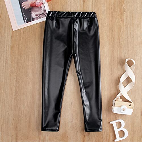 Girls Pants Kids Toddler Baby Baby Girls PU Leather Solid Pants Trousers Outfit4