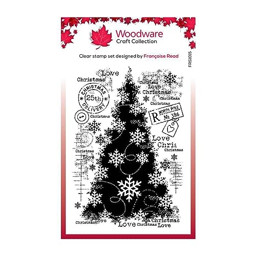 Woodware Stamp Set-Snow Frosted Tree, 4 x 6 in, Clear