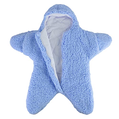 Image of Lekad Baby Wearable Sleeping Bag Baby Starfish Onesie Newborn Snowsuit Winter Jumpsuit Outfit Hooded Swaddle Blanket Stroller Wrap for 2-6 Months Boys Girls