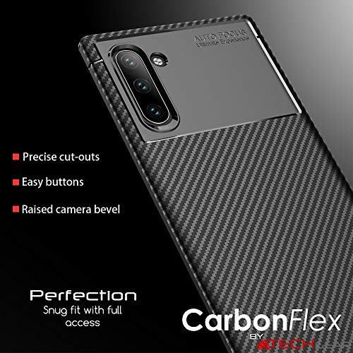 TECHGEAR Galaxy Note 10 Custodia [CarbonFlex]