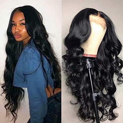 Maxine Hair Body Wave Human Hair Glueless Lace Front Wigs 4x4 Free Part Lace Closure Wig Brazilian Virgin Hair Wigs with Elastic Straps For Woman 30 inch 150% Density