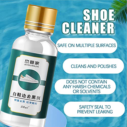 Yyeselk 30ML Schuhe Whitening Cleaner, Multifunktionale Lederschuhe Handtasche Reiniger, Schwarze Kratzer für… – Bild 4