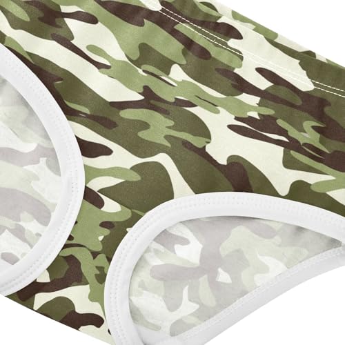 Joisal Girls Underwear Toddlers 2t Cotton Panties Little Girl Pattern Briefs Undies Kids Camouflage Green Beige4