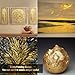 Yeardera Gold Leaf Kit, 100ml Gilding Adhesive and Varnish with 100 Gold Leaf Sheets for Arts, Crafts, Painting, Furniture, and Decoration
