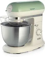 Ariete 1588, Batedeira Planetária Vintage Verde, Tigela Aço Inox 5.5L, 7 Velocidades - 127V