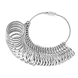 Professional Ring Sizer UK Gauge Set Stainless Steel Ring Size Measuring Tool Kit for Women & Men Finger Sizing Rings & Measurement Scales Ideal for Jewelry Making Gifts Wedding & Engagement