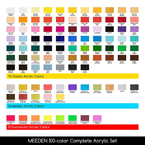 MEEDEN-Heavy-Body-Acrylic-Paint-Sets-100-Colors-Acrylic-Paint-Tubes-Non-toxic-041-fl-Oz-12ml-Acrylic-Paints-for-Adults-Beginners