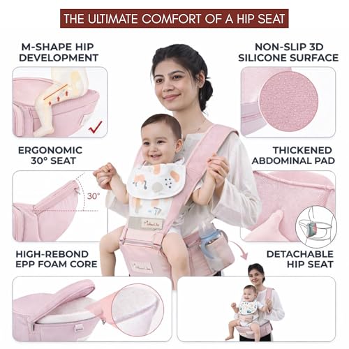 Image of Baby Carrier with Hip Seat for 0 to 3 Year New Born Baby, Kangaroo Adjustable Baby Carrying Bag for Newborn to Toddler, 20 Kg (LPC57)