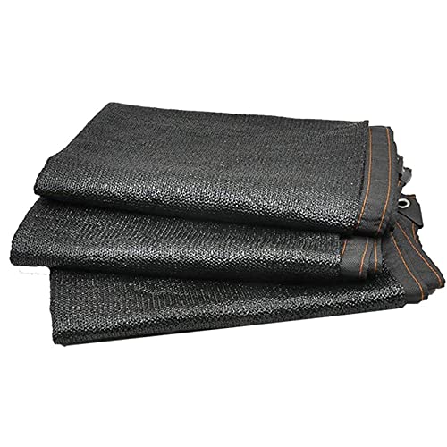 Sunblock - Lona de malla negra con bordes perforados para invernadero, jardín, patio, patio, refugios solares 4 x 8 m, protección UV duradera