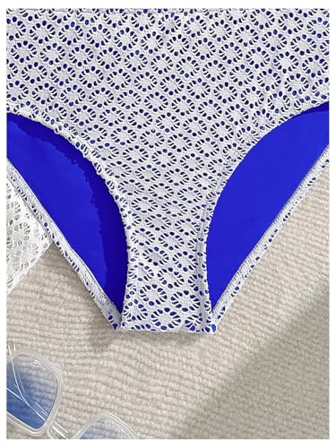 Image of SOLY HUX Girl's Summer Swimsuit Set Floral Halter Triangle Bikini Set with Wrap Skirts Beachwear
