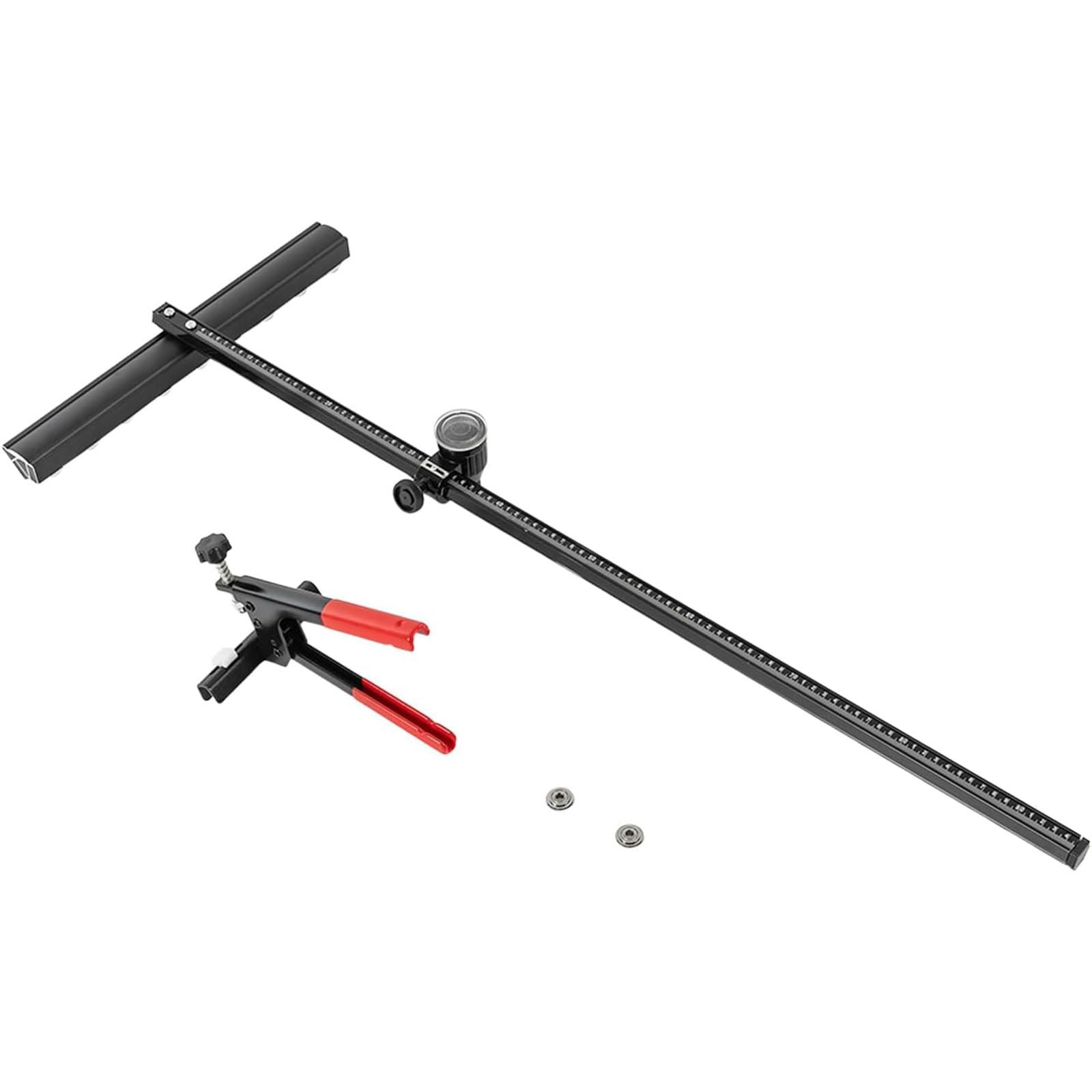 35 Inch Cortador Manual De Azulejos, Portátil En Forma De T Manual Cerámica Cortador De Suelos con 2 Cuchillas De Corte Y Alicates Divisores para 3-15mm Espesor De Corte