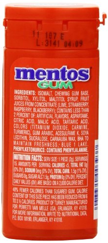 Image of MENTOS, MIXED FRUIT, 1.32 OUNCE (Pack of 2)