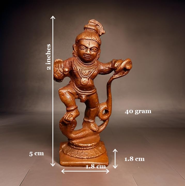 Image of Copper Kalinganarthana Krishna Idol 2.0 in | 40g