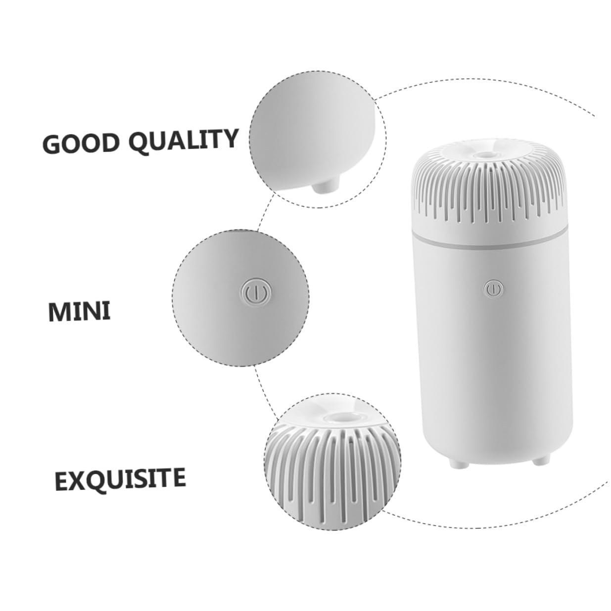 ERINGOGO Difusor de Aromas para Coche Mini Portátil Humidificador Ultrasónico con Aceites Esenciales Difusor Recargable para Hogar Oficina y Automóvil Diseño Compacto
