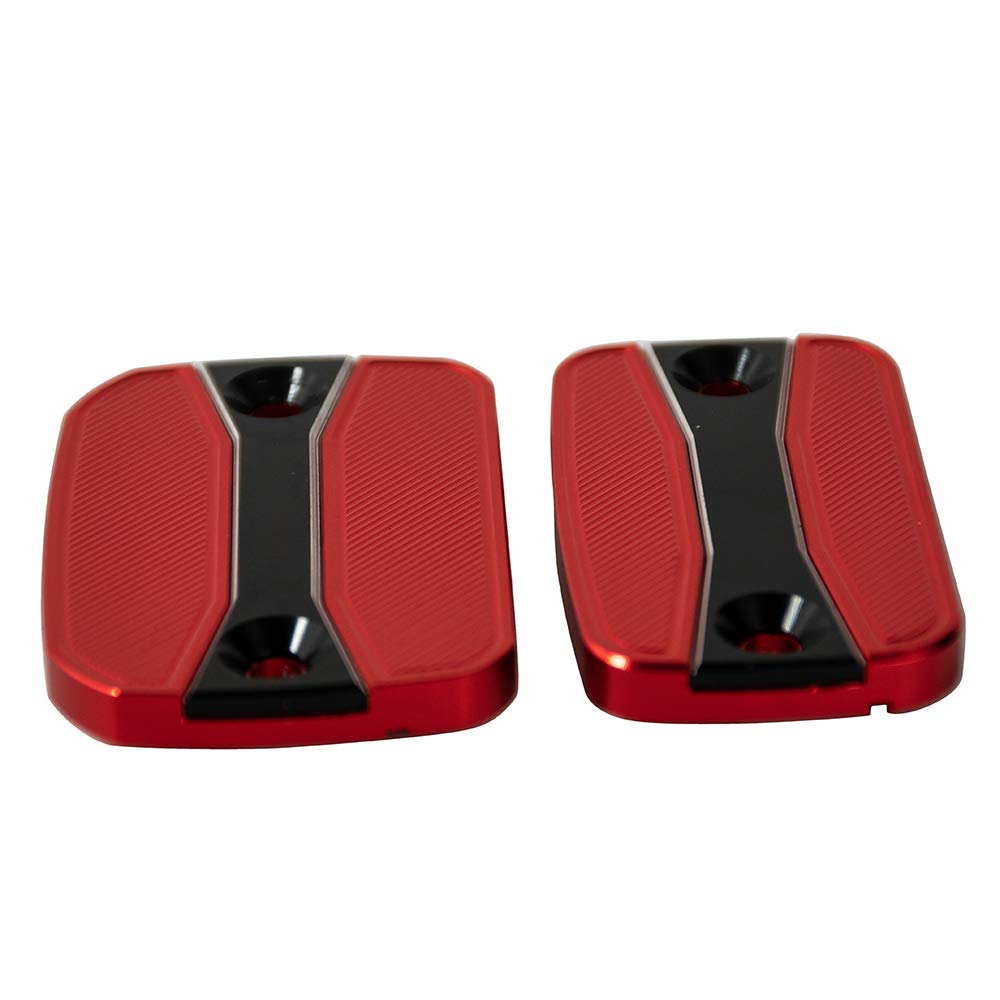 Bouchons de réservoir de liquide de frein et d’embrayage avant de la moto, 2 pièces, pour Ducati Monster 696 2008-2014 pour Monster 821 2014-2017 pour Hypermotard 939 2016-2017 (Rouge)