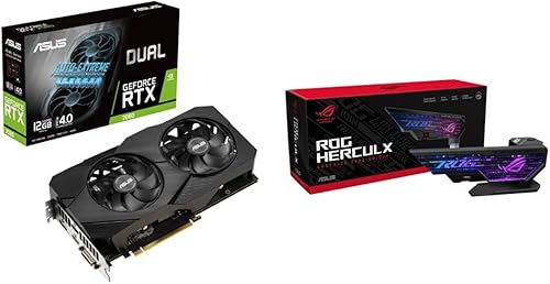 ASUS DUAL-RTX2060-12G-EVO - Tarjeta gráfica y soporte antihundimiento para tarjeta gráfica ASUS ROG Herculx