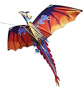 Lixada Dragon Kite 140cm x 120cm / 55 x 47 inch Single Line Flying Kite Tail 100m Flying Line Kid...
