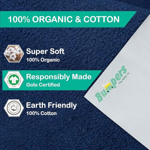 Image of Waterproof Quick Dry Protector Dry Sheet|Breathable and Hypoallergenic Ultra Soft Fitted Baby Bed Protector Sheet for Toddler|King Size (XXL, 260x200cm, Dark Blue),Cotton,Solid