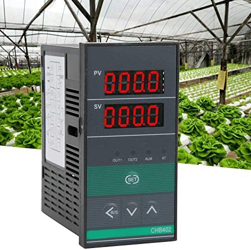 PID Temperature Controller CHB402 AC180-240V Intelligent Digital Temperature Controller K-Type Thermocouple 0-400℃ with Screw Fixing Bracket