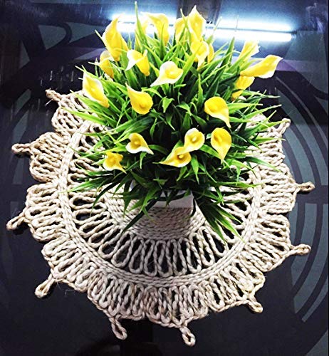 Image of Natural Jute Table Mat 14 Inches for Dining, Bedside, Center Decoration Place Mat (8)
