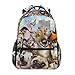 Produktbild Schultasche Nette Haustiere Spaß School College Spezielle Vintage Print Geschenk Umhängetasche Reise Casual Daypack Student Lightweight Teens Rucksack