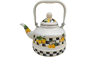 HEMOTON 1 Quart Enamel Tea Kettle